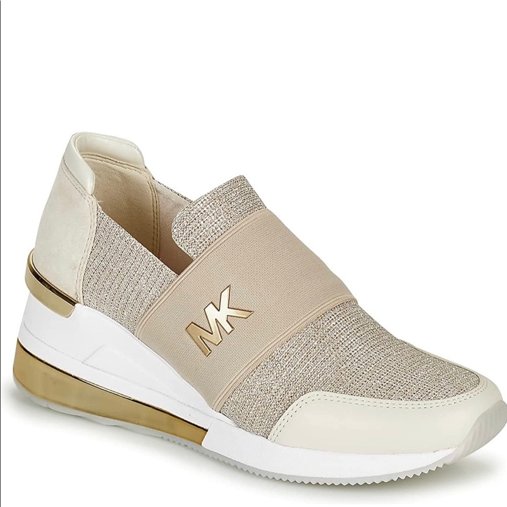 BNIB Michael Kors Felix Trainer Extreme Glitter Chain Mesh